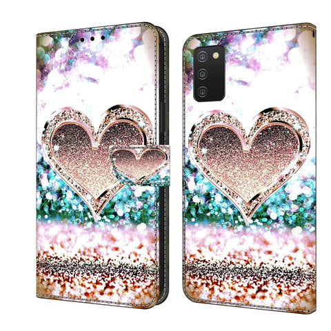 Crystal 3D Shockproof Protective Leather Phone Case, For Samsung Galaxy A53, For Samsung Galaxy A03s