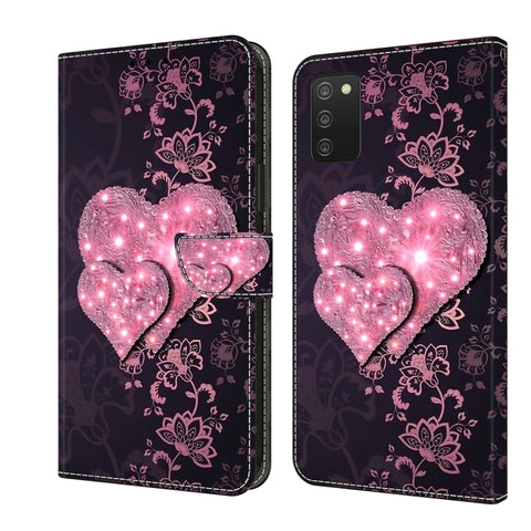 Crystal 3D Shockproof Protective Leather Phone Case, For Samsung Galaxy A53, For Samsung Galaxy A03s