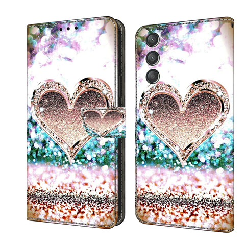 Crystal 3D Shockproof Protective Leather Phone Case, For Samsung Galaxy A14 4G / 5G, For Samsung Galaxy A24