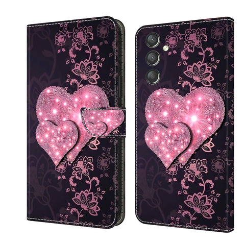 Crystal 3D Shockproof Protective Leather Phone Case, For Samsung Galaxy A14 4G / 5G, For Samsung Galaxy A24
