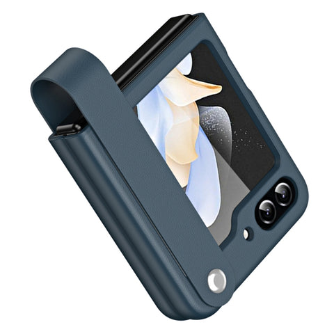 Hand Strap Type Leather Phone Case, For Samsung Galaxy Z Flip5