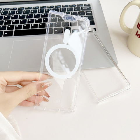 Magsafe Magnetic Transparent Shockproof Phone Case, For Samsung Galaxy Z Fold5 5G, For Samsung Galaxy Z Flip5 5G