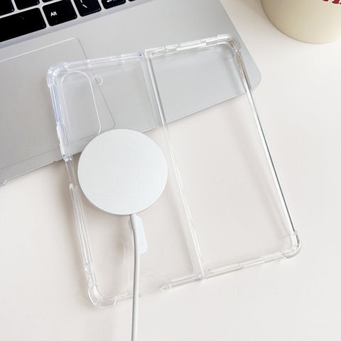 Magsafe Magnetic Transparent Shockproof Phone Case, For Samsung Galaxy Z Fold5 5G, For Samsung Galaxy Z Flip5 5G