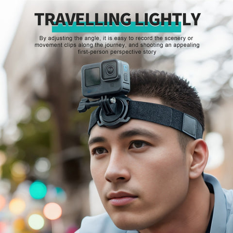 STARTRC Action Camera Magnetic POV View Bracket, Quick Release Headband, Quick Release Wristband, 2 in 1 Quick Release Headband Wristband