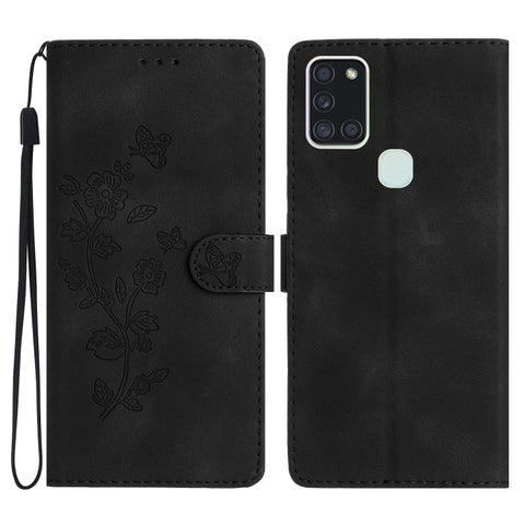 Flower Butterfly Embossing Pattern Leather Phone Case, For Samsung Galaxy A71 4G, For Samsung Galaxy A51 4G, For Samsung Galaxy A20s, For Samsung Galaxy Note10, For Samsung Galaxy Note10+, For Samsung Galaxy A20e, For Samsung Galaxy A70                ...