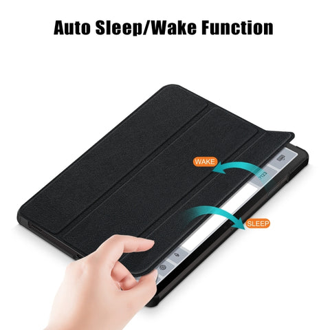 Custer Pure Color 3-Fold Holder Smart Leather Tablet Case, For Samsung Galaxy Tab S9+