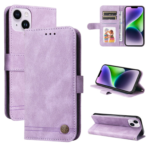 Skin Feel Life Tree Leather Phone Case, For iPhone 15 Pro Max, For iPhone 15 Pro, For iPhone 15 Plus, For iPhone 15