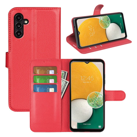 Litchi Texture Horizontal Flip Phone Case with Holder, For Samsung Galaxy A14 5G