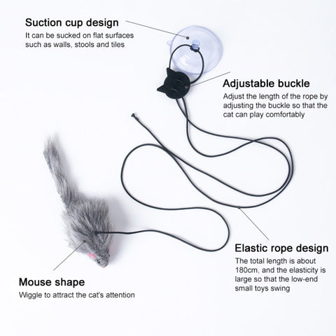 Hanging Door Retractable Cat Teaser Stick Pet Toy