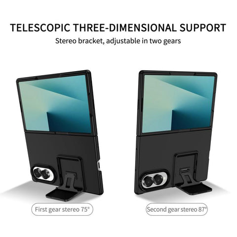 Three-dimensional Folding Holder PC Phone Case, For Galaxy Z Fold8 5G, For Galaxy Z Fold8 Ultra 5G, For Galaxy Z Flip8 5G, For Galaxy Z Fold7 5G, For Galaxy Z Flip7 5G, For Samsung Galaxy Z Flip6 5G, For Samsung Galaxy Z Fold6 5G                       ...