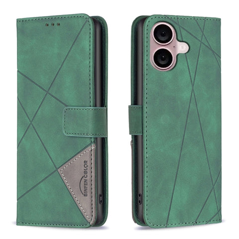 Magnetic Buckle Rhombus Texture Leather Phone Case, For iPhone 18 Pro/17 Pro, For iPhone 18 Pro Max/17 Pro Max, For iPhone 17, For iPhone 17 Air, For iPhone 16 Pro Max, For iPhone 16 Pro, For iPhone 16 Plus, For iPhone 16