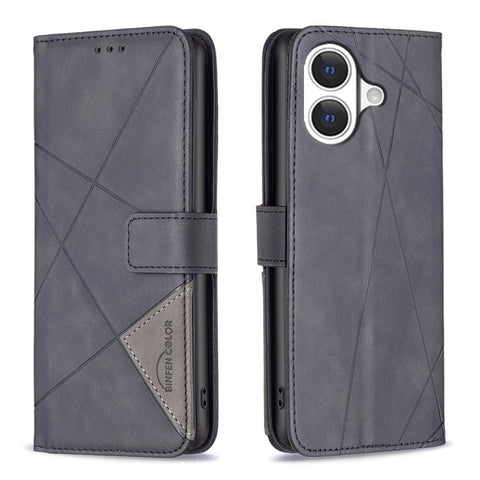 Magnetic Buckle Rhombus Texture Leather Phone Case, For iPhone 18 Pro/17 Pro, For iPhone 18 Pro Max/17 Pro Max, For iPhone 17, For iPhone 17 Air, For iPhone 16 Pro Max, For iPhone 16 Pro, For iPhone 16 Plus, For iPhone 16