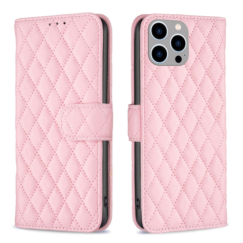 Diamond Lattice Wallet Flip Leather Phone Case, For iPhone 16, For iPhone 15 Pro Max, For iPhone 15 Pro, For iPhone 15 Plus, For iPhone 15