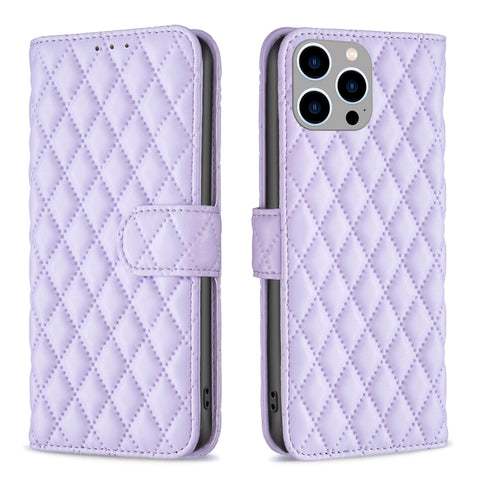 Diamond Lattice Wallet Flip Leather Phone Case, For iPhone 16, For iPhone 15 Pro Max, For iPhone 15 Pro, For iPhone 15 Plus, For iPhone 15