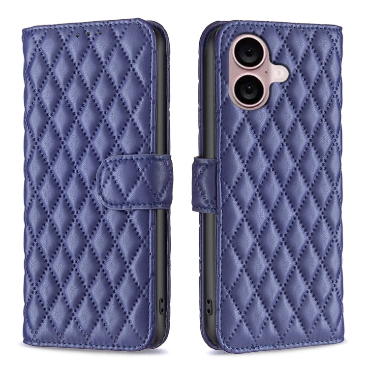 Diamond Lattice Wallet Flip Leather Phone Case, For iPhone 16, For iPhone 15 Pro Max, For iPhone 15 Pro, For iPhone 15 Plus, For iPhone 15