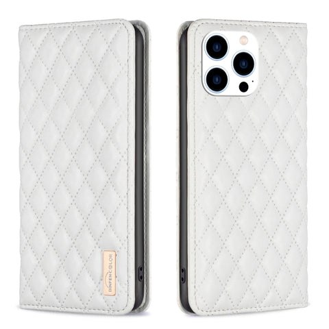 Diamond Lattice Magnetic Leather Flip Phone Case, For iPhone 18 Pro/17 Pro, For iPhone 18 Pro Max/17 Pro Max, For iPhone 17, For iPhone 17 Air, For iPhone 16 Pro Max, For iPhone 16 Pro, For iPhone 16 Plus, For iPhone 16