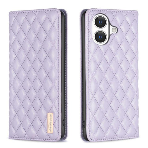 Diamond Lattice Magnetic Leather Flip Phone Case, For iPhone 18 Pro/17 Pro, For iPhone 18 Pro Max/17 Pro Max, For iPhone 17, For iPhone 17 Air, For iPhone 16 Pro Max, For iPhone 16 Pro, For iPhone 16 Plus, For iPhone 16