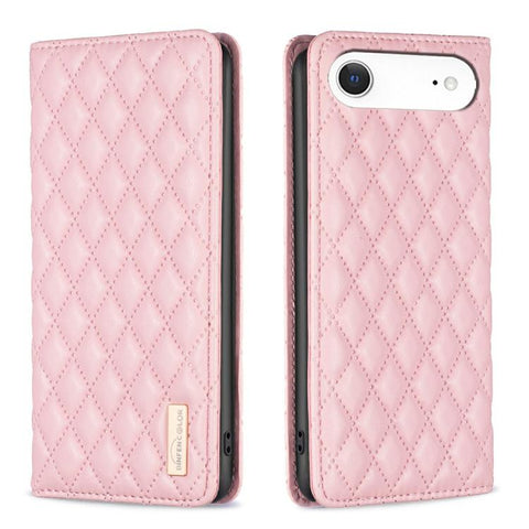 Diamond Lattice Magnetic Leather Flip Phone Case, For iPhone 18 Pro/17 Pro, For iPhone 18 Pro Max/17 Pro Max, For iPhone 17, For iPhone 17 Air, For iPhone 16 Pro Max, For iPhone 16 Pro, For iPhone 16 Plus, For iPhone 16