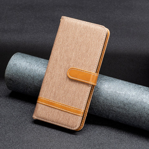 Color Block Denim Texture Leather Phone Case, For iPhone 15 Pro, For iPhone 15 Plus, For iPhone 15