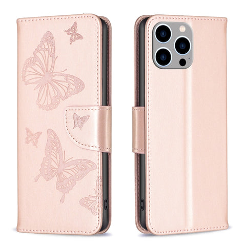 Embossing Two Butterflies Pattern Leather Phone Case, For iPhone 16 Pro Max, For iPhone 16 Pro, For iPhone 16 Plus, For iPhone 16, For iPhone 15 Pro Max, For iPhone 15 Pro, For iPhone 15 Plus, For iPhone 15