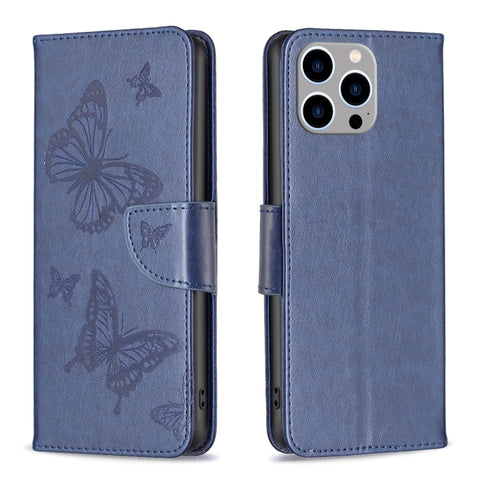 Embossing Two Butterflies Pattern Leather Phone Case, For iPhone 16 Pro Max, For iPhone 16 Pro, For iPhone 16 Plus, For iPhone 16, For iPhone 15 Pro Max, For iPhone 15 Pro, For iPhone 15 Plus, For iPhone 15