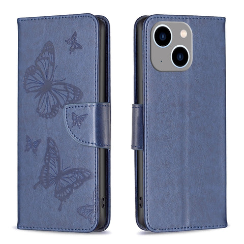 Embossing Two Butterflies Pattern Leather Phone Case, For iPhone 16 Pro Max, For iPhone 16 Pro, For iPhone 16 Plus, For iPhone 16, For iPhone 15 Pro Max, For iPhone 15 Pro, For iPhone 15 Plus, For iPhone 15