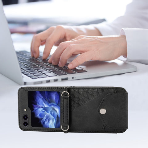 Cubic Grid Calf Texture Magnetic Leather Phone Case, For Samsung Galaxy Z Flip6 / Flip7 FE, For Samsung Galaxy Z Fold6, For Samsung Galaxy Z Fold5, For Samsung Galaxy Z Flip5