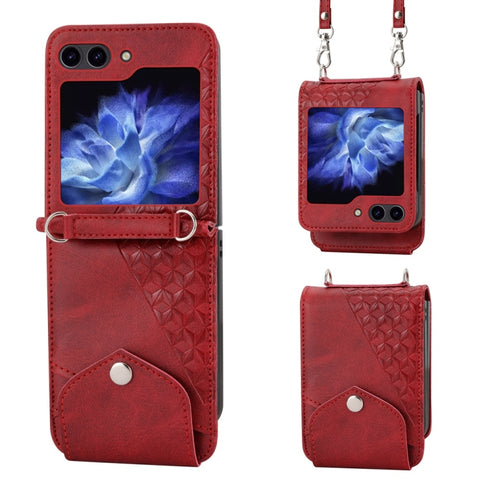 Cubic Grid Calf Texture Magnetic Leather Phone Case, For Samsung Galaxy Z Flip6 / Flip7 FE, For Samsung Galaxy Z Fold6, For Samsung Galaxy Z Fold5, For Samsung Galaxy Z Flip5