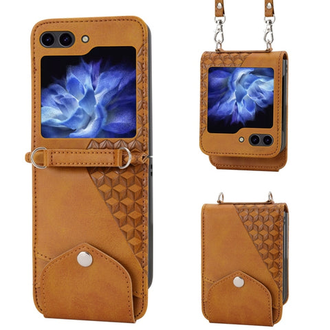 Cubic Grid Calf Texture Magnetic Leather Phone Case, For Samsung Galaxy Z Flip6 / Flip7 FE, For Samsung Galaxy Z Fold6, For Samsung Galaxy Z Fold5, For Samsung Galaxy Z Flip5