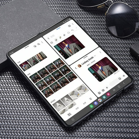 Nylon Cloth Texture Shockproof PC+TPU Phone Case, For Samsung Galaxy Z Fold5