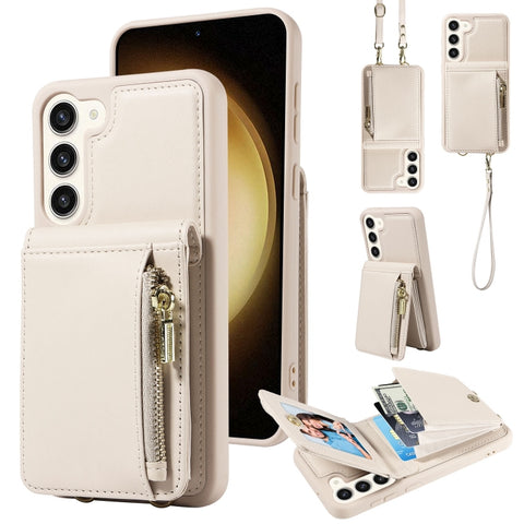 Crossbody Lanyard Zipper Wallet Leather Phone Case, For Samsung Galaxy S24 Ultra 5G, For Samsung Galaxy S23 FE 5G, For Samsung Galaxy S23 Ultra 5G, For Samsung Galaxy S23+ 5G, For Samsung Galaxy A13 4G / 5G, For Samsung Galaxy S22 Ultra 5G             ...