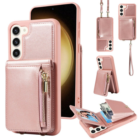 Crossbody Lanyard Zipper Wallet Leather Phone Case, For Samsung Galaxy S24 Ultra 5G, For Samsung Galaxy S23 FE 5G, For Samsung Galaxy S23 Ultra 5G, For Samsung Galaxy S23+ 5G, For Samsung Galaxy A13 4G / 5G, For Samsung Galaxy S22 Ultra 5G             ...
