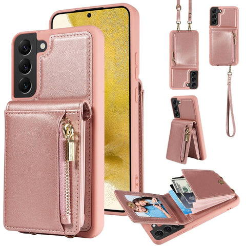 Crossbody Lanyard Zipper Wallet Leather Phone Case, For Samsung Galaxy S24 Ultra 5G, For Samsung Galaxy S23 FE 5G, For Samsung Galaxy S23 Ultra 5G, For Samsung Galaxy S23+ 5G, For Samsung Galaxy A13 4G / 5G, For Samsung Galaxy S22 Ultra 5G             ...
