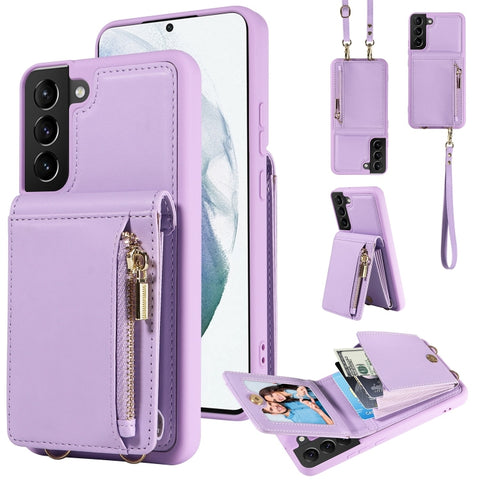 Crossbody Lanyard Zipper Wallet Leather Phone Case, For Samsung Galaxy S24 Ultra 5G, For Samsung Galaxy S23 FE 5G, For Samsung Galaxy S23 Ultra 5G, For Samsung Galaxy S23+ 5G, For Samsung Galaxy A13 4G / 5G, For Samsung Galaxy S22 Ultra 5G             ...