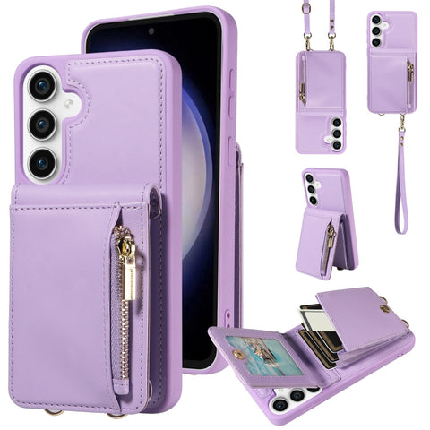 Crossbody Lanyard Zipper Wallet Leather Phone Case, For Samsung Galaxy S24 Ultra 5G, For Samsung Galaxy S23 FE 5G, For Samsung Galaxy S23 Ultra 5G, For Samsung Galaxy S23+ 5G, For Samsung Galaxy A13 4G / 5G, For Samsung Galaxy S22 Ultra 5G             ...