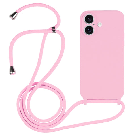 Crossbody Lanyard Liquid Silicone Case, For iPhone 16 Pro Max, For iPhone 16 Pro, For iPhone 16 Plus