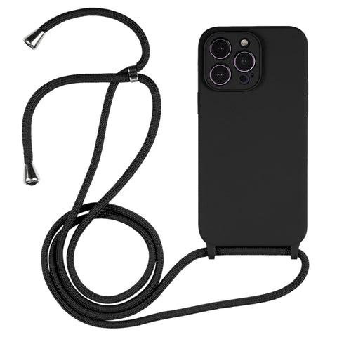 Crossbody Lanyard Liquid Silicone Case, For iPhone 16 Pro Max, For iPhone 16 Pro, For iPhone 16 Plus