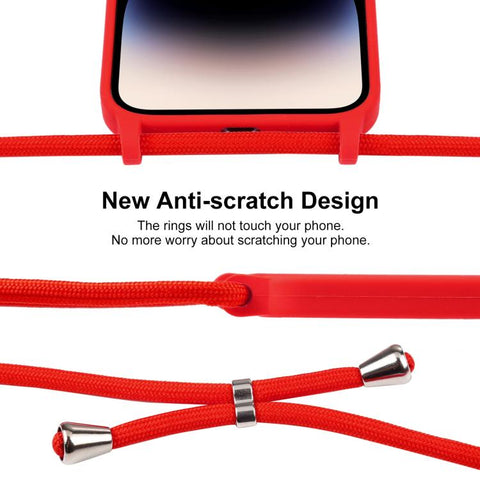 Crossbody Lanyard Liquid Silicone Case, For iPhone 17 Pro Max, For iPhone 17 Pro, For iPhone 17, For iPhone Air
