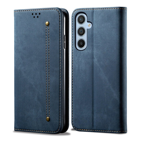 Denim Texture Casual Style Horizontal Flip Leather Case, For Samsung Galaxy M55 5G, For Samsung Galaxy M15 / F15 5G, For Samsung Galaxy A35 5G, For Samsung Galaxy A05, For Samsung Galaxy A05s, For Samsung Galaxy F34 5G, For Samsung Galaxy M34 5G       ...