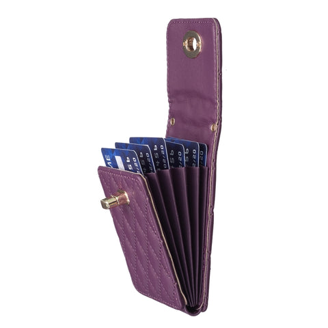 BFK07 Metal Buckle Vertical Card Bag Mobile Phone Back Sticker
