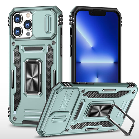 Armor PC + TPU Camera Shield Phone Case, For iPhone 16 Pro, For iPhone 16 Plus, For iPhone 16, For iPhone 15 Pro Max, For iPhone 15 Pro, For iPhone 15 Plus