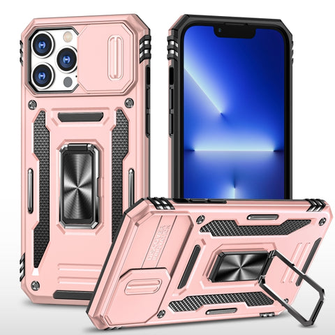 Armor PC + TPU Camera Shield Phone Case, For iPhone 16 Pro, For iPhone 16 Plus, For iPhone 16, For iPhone 15 Pro Max, For iPhone 15 Pro, For iPhone 15 Plus