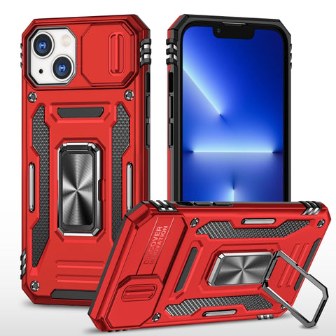 Armor PC + TPU Camera Shield Phone Case, For iPhone 16 Pro, For iPhone 16 Plus, For iPhone 16, For iPhone 15 Pro Max, For iPhone 15 Pro, For iPhone 15 Plus