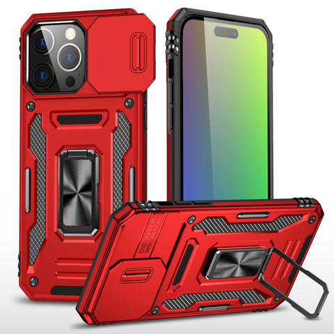 Armor PC + TPU Camera Shield Phone Case, For iPhone 18 Pro / 17 Pro, For iPhone 18 Pro Max / 17 Pro Max, For iPhone 17e / 16e, For iPhone 17, For iPhone Air, For iPhone 16 Pro Max