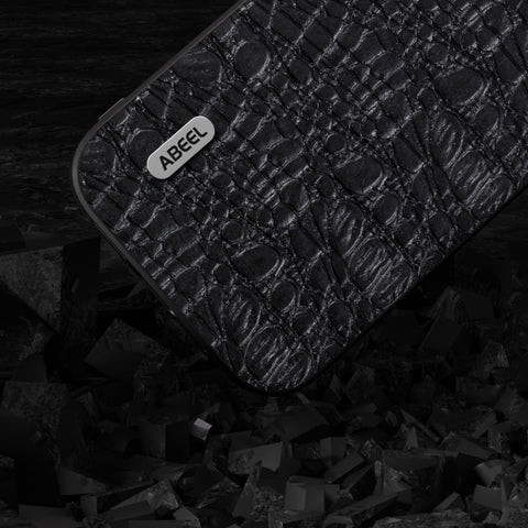 ABEEL Genuine Leather Canopy Black Edge Phone Case, For iPhone 15 Pro Max, For iPhone 15 Pro, For iPhone 15 Plus, For iPhone 15