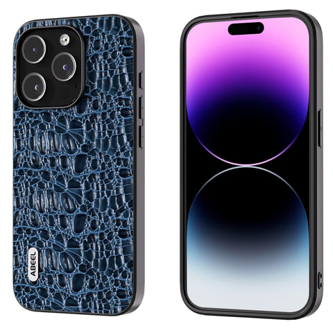 ABEEL Genuine Leather Canopy Black Edge Phone Case, For iPhone 15 Pro Max, For iPhone 15 Pro, For iPhone 15 Plus, For iPhone 15