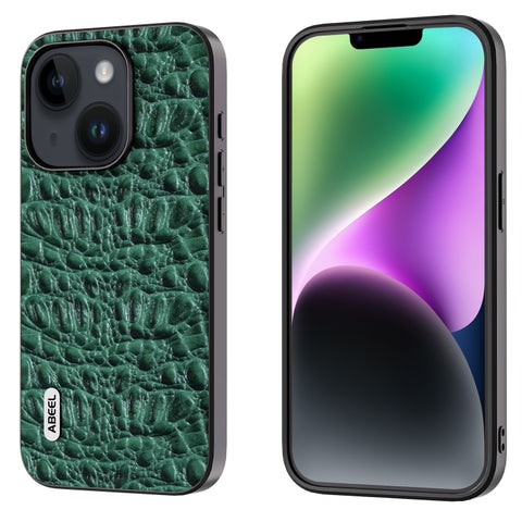 ABEEL Genuine Leather Canopy Black Edge Phone Case, For iPhone 15 Pro Max, For iPhone 15 Pro, For iPhone 15 Plus, For iPhone 15