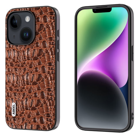 ABEEL Genuine Leather Canopy Black Edge Phone Case, For iPhone 15 Pro Max, For iPhone 15 Pro, For iPhone 15 Plus, For iPhone 15