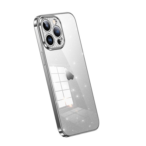 SULADA Electroplated Transparent Glittery TPU Phone Case, For iPhone 12 Pro Max, For iPhone 11