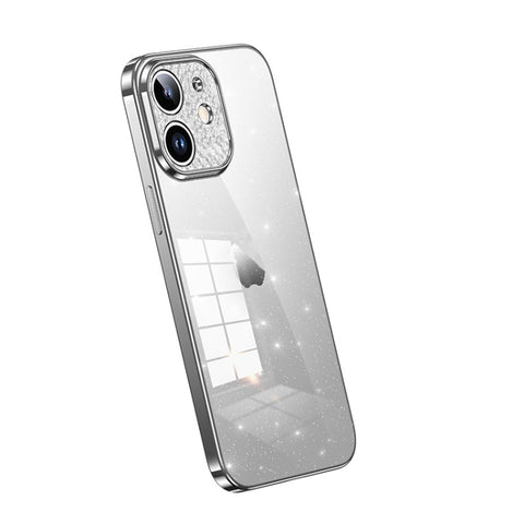SULADA Electroplated Transparent Glittery TPU Phone Case, For iPhone 12 Pro Max, For iPhone 11